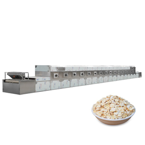 80Kw Water Cooled Industrial Belt Type Oatmeal Flakes Microwave Sterilizer Machine For Factory