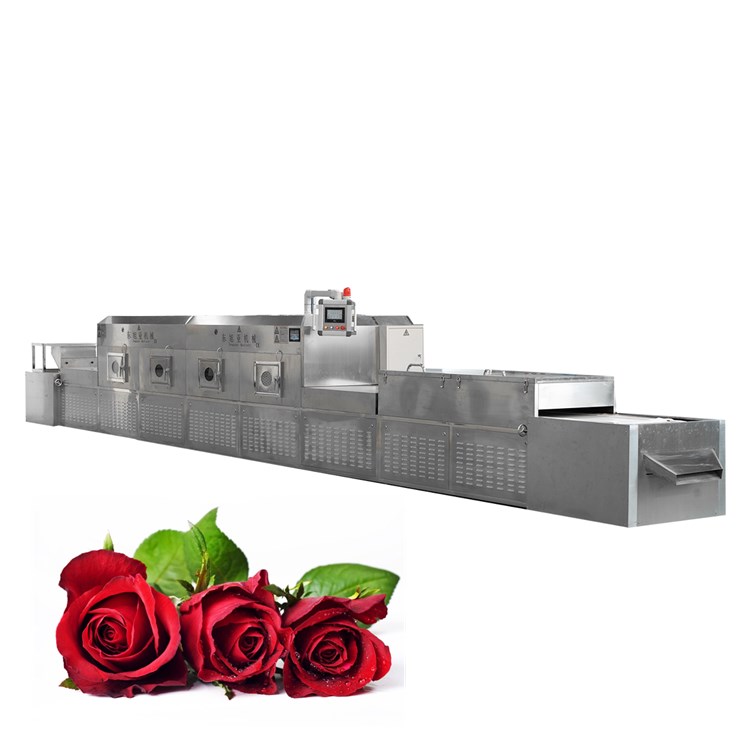 100Kw Air Cooled Industrial Belt Type Rose Petal Microwave Dryer Equipment For Factory